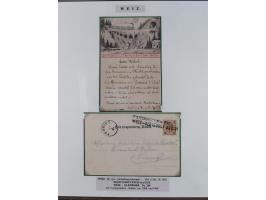 1883/1915, umfangreiche aufgezogene Sammlung “Bahnpost” mit über 145 Briefen und Karten, viele interessante Verwendungen, seh