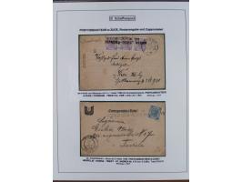 1883/1915, umfangreiche aufgezogene Sammlung “Bahnpost” mit über 145 Briefen und Karten, viele interessante Verwendungen, seh