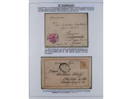 1883/1915, umfangreiche aufgezogene Sammlung “Bahnpost” mit über 145 Briefen und Karten, viele interessante Verwendungen, seh