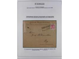 1883/1915, umfangreiche aufgezogene Sammlung “Bahnpost” mit über 145 Briefen und Karten, viele interessante Verwendungen, seh