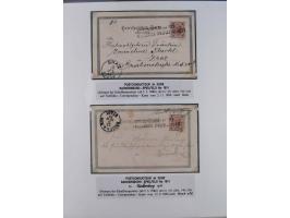 1883/1915, umfangreiche aufgezogene Sammlung “Bahnpost” mit über 145 Briefen und Karten, viele interessante Verwendungen, seh