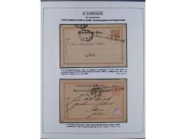 1883/1915, umfangreiche aufgezogene Sammlung “Bahnpost” mit über 145 Briefen und Karten, viele interessante Verwendungen, seh