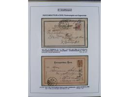 1883/1915, umfangreiche aufgezogene Sammlung “Bahnpost” mit über 145 Briefen und Karten, viele interessante Verwendungen, seh
