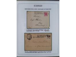 1883/1915, umfangreiche aufgezogene Sammlung “Bahnpost” mit über 145 Briefen und Karten, viele interessante Verwendungen, seh