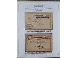 1883/1915, umfangreiche aufgezogene Sammlung “Bahnpost” mit über 145 Briefen und Karten, viele interessante Verwendungen, seh
