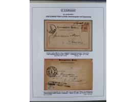 1883/1915, umfangreiche aufgezogene Sammlung “Bahnpost” mit über 145 Briefen und Karten, viele interessante Verwendungen, seh