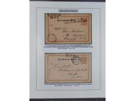 1883/1915, umfangreiche aufgezogene Sammlung “Bahnpost” mit über 145 Briefen und Karten, viele interessante Verwendungen, seh