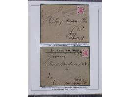 1883/1915, umfangreiche aufgezogene Sammlung “Bahnpost” mit über 145 Briefen und Karten, viele interessante Verwendungen, seh