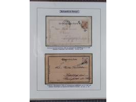 1883/1915, umfangreiche aufgezogene Sammlung “Bahnpost” mit über 145 Briefen und Karten, viele interessante Verwendungen, seh