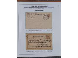 1883/1915, umfangreiche aufgezogene Sammlung “Bahnpost” mit über 145 Briefen und Karten, viele interessante Verwendungen, seh