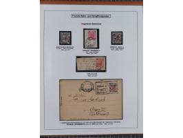 1883/1915, umfangreiche aufgezogene Sammlung “Bahnpost” mit über 145 Briefen und Karten, viele interessante Verwendungen, seh