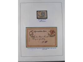 1883/90 (ca.), große aufgezogene Sammlung “Stempeltypen auf den Ausgaben 1883/90” mit über 320 Briefen und Karten, viele lose