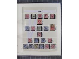 1883/90 (ca.), große aufgezogene Sammlung “Stempeltypen auf den Ausgaben 1883/90” mit über 320 Briefen und Karten, viele lose