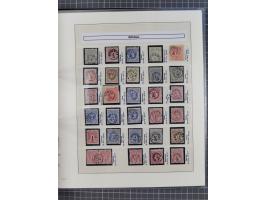 1883/90 (ca.), große aufgezogene Sammlung “Stempeltypen auf den Ausgaben 1883/90” mit über 320 Briefen und Karten, viele lose