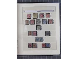 1883/90 (ca.), große aufgezogene Sammlung “Stempeltypen auf den Ausgaben 1883/90” mit über 320 Briefen und Karten, viele lose