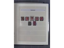 1883/90 (ca.), große aufgezogene Sammlung “Stempeltypen auf den Ausgaben 1883/90” mit über 320 Briefen und Karten, viele lose