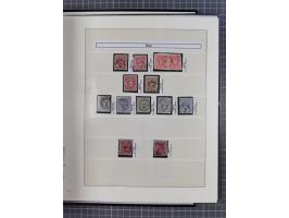 1883/90 (ca.), große aufgezogene Sammlung “Stempeltypen auf den Ausgaben 1883/90” mit über 320 Briefen und Karten, viele lose