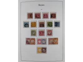 1851/1940 (ca.), ungebraucht und gestempelte Sammlung mit u.a. Bayern, Hannover Mi.-Nr. 4 mit Restgummi (helle Stelle) , Preu