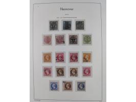 1851/1940 (ca.), ungebraucht und gestempelte Sammlung mit u.a. Bayern, Hannover Mi.-Nr. 4 mit Restgummi (helle Stelle) , Preu