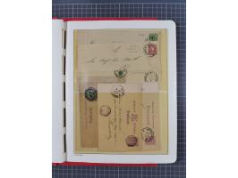 1865/1922, kleine Stempel-Sammlung auf losen Marken, Briefstücken und ca. 20 Briefen, Karten und GSK. Dabei u.a. Hufeisenstem