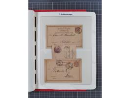 1865/1922, kleine Stempel-Sammlung auf losen Marken, Briefstücken und ca. 20 Briefen, Karten und GSK. Dabei u.a. Hufeisenstem
