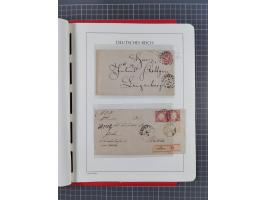 1865/1922, kleine Stempel-Sammlung auf losen Marken, Briefstücken und ca. 20 Briefen, Karten und GSK. Dabei u.a. Hufeisenstem