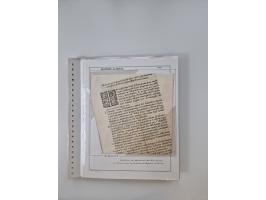 LIGURIA: 1700/1888, Ausstellungssammlung mit 74 Briefen und Dokumenten, angefangen ab Zirkularen, dabei u.a. Bogen zur Erfass