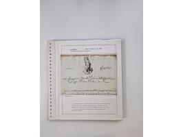 LIGURIA: 1700/1888, Ausstellungssammlung mit 74 Briefen und Dokumenten, angefangen ab Zirkularen, dabei u.a. Bogen zur Erfass