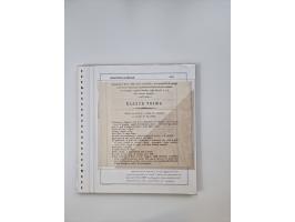 LIGURIA: 1700/1888, Ausstellungssammlung mit 74 Briefen und Dokumenten, angefangen ab Zirkularen, dabei u.a. Bogen zur Erfass