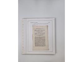 LIGURIA: 1700/1888, Ausstellungssammlung mit 74 Briefen und Dokumenten, angefangen ab Zirkularen, dabei u.a. Bogen zur Erfass