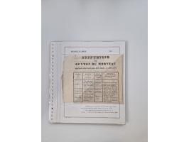 LIGURIA: 1700/1888, Ausstellungssammlung mit 74 Briefen und Dokumenten, angefangen ab Zirkularen, dabei u.a. Bogen zur Erfass