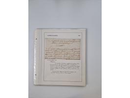 LIGURIA: 1700/1888, Ausstellungssammlung mit 74 Briefen und Dokumenten, angefangen ab Zirkularen, dabei u.a. Bogen zur Erfass