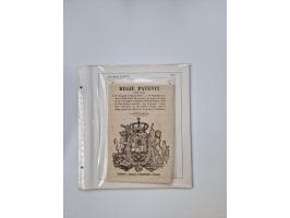 LIGURIA: 1700/1888, Ausstellungssammlung mit 74 Briefen und Dokumenten, angefangen ab Zirkularen, dabei u.a. Bogen zur Erfass