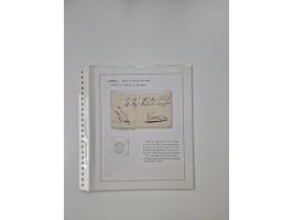 LIGURIA: 1700/1888, Ausstellungssammlung mit 74 Briefen und Dokumenten, angefangen ab Zirkularen, dabei u.a. Bogen zur Erfass