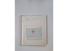 LIGURIA: 1700/1888, Ausstellungssammlung mit 74 Briefen und Dokumenten, angefangen ab Zirkularen, dabei u.a. Bogen zur Erfass