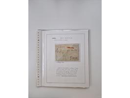 LIGURIA: 1700/1888, Ausstellungssammlung mit 74 Briefen und Dokumenten, angefangen ab Zirkularen, dabei u.a. Bogen zur Erfass