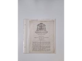 LIGURIA: 1700/1888, Ausstellungssammlung mit 74 Briefen und Dokumenten, angefangen ab Zirkularen, dabei u.a. Bogen zur Erfass