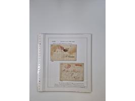 LIGURIA: 1700/1888, Ausstellungssammlung mit 74 Briefen und Dokumenten, angefangen ab Zirkularen, dabei u.a. Bogen zur Erfass