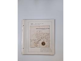 LIGURIA: 1700/1888, Ausstellungssammlung mit 74 Briefen und Dokumenten, angefangen ab Zirkularen, dabei u.a. Bogen zur Erfass