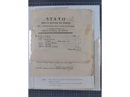 SARDINIEN: 1772/1960, Ausstellungssammlung “Die Stempel der Berggemeinschaft Bassa Dora Baltea” mit über 100 Briefen und Doku