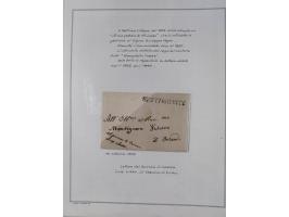 SARDINIEN: 1772/1960, Ausstellungssammlung “Die Stempel der Berggemeinschaft Bassa Dora Baltea” mit über 100 Briefen und Doku