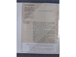 SARDINIEN: 1772/1960, Ausstellungssammlung “Die Stempel der Berggemeinschaft Bassa Dora Baltea” mit über 100 Briefen und Doku