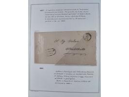 SARDINIEN: 1772/1960, Ausstellungssammlung “Die Stempel der Berggemeinschaft Bassa Dora Baltea” mit über 100 Briefen und Doku
