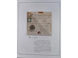 SARDINIEN: 1772/1960, Ausstellungssammlung “Die Stempel der Berggemeinschaft Bassa Dora Baltea” mit über 100 Briefen und Doku