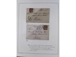 SARDINIEN: 1772/1960, Ausstellungssammlung “Die Stempel der Berggemeinschaft Bassa Dora Baltea” mit über 100 Briefen und Doku