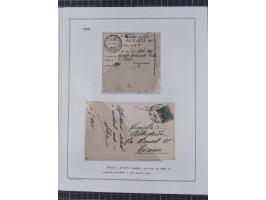 SARDINIEN: 1772/1960, Ausstellungssammlung “Die Stempel der Berggemeinschaft Bassa Dora Baltea” mit über 100 Briefen und Doku