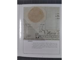 SARDINIEN: 1772/1960, Ausstellungssammlung “Die Stempel der Berggemeinschaft Bassa Dora Baltea” mit über 100 Briefen und Doku