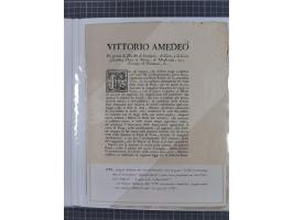 SARDINIEN: 1772/1960, Ausstellungssammlung “Die Stempel der Berggemeinschaft Bassa Dora Baltea” mit über 100 Briefen und Doku