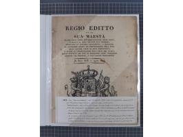 SARDINIEN: 1772/1960, Ausstellungssammlung “Die Stempel der Berggemeinschaft Bassa Dora Baltea” mit über 100 Briefen und Doku