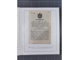 SARDINIEN: 1772/1960, Ausstellungssammlung “Die Stempel der Berggemeinschaft Bassa Dora Baltea” mit über 100 Briefen und Doku